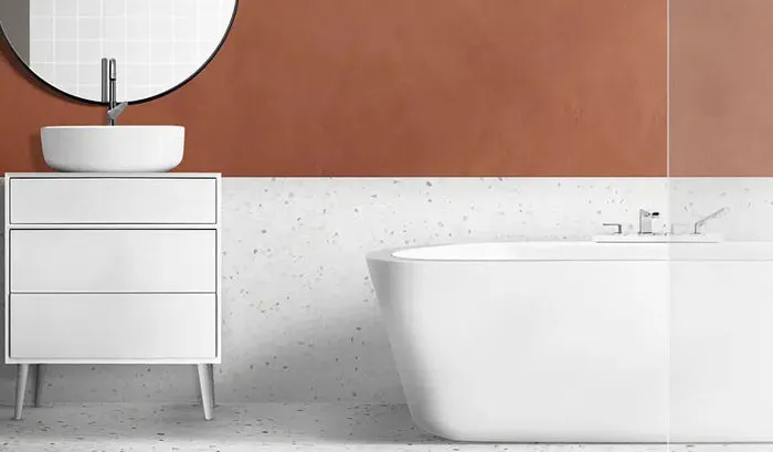 Colori bagno moderno tendenze pareti 