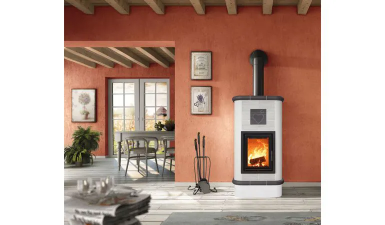 STUFA IN MAIOLICA  mod. STUBETTO ACCUMULO